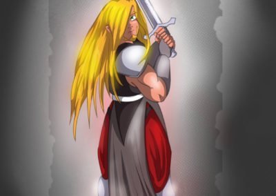 Illustration und Charakterdesign: Lytherion Heroes - Krieger / Illustrator: Sascha Riehl