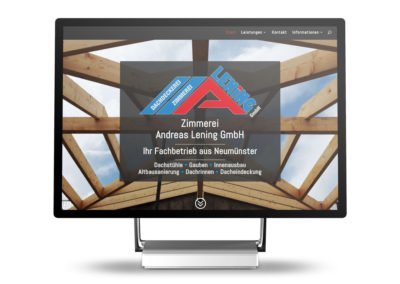 Webseite für Dachdeckerei & Zimmerei Lening, Neumünster