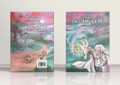 Fantasy-Buchcover-Illustration für Radabar Band 2 - Das Amulett