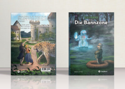 Fantasy-Buchcover-Illustration für Radabar Band 4 - Die Bannzone