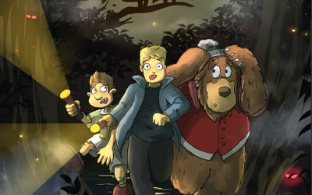 Kinderbuch-Illustration: Eddy und das Halloween-Monster