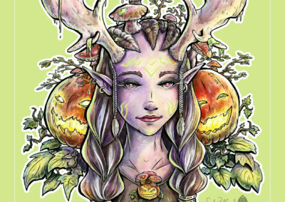 Autumn Dryad - Halloween Illustration, Pia Hessler