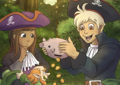 Kinderbuch-Illustration: Tala, das Wichtelmädchen erzählt: Die Schatzsuche