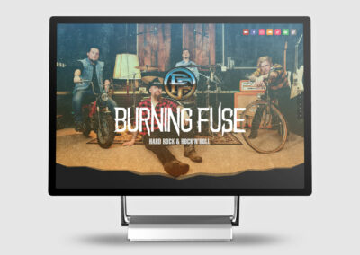 Webseite für die Rock’n’Roll-Band Burning Fuse