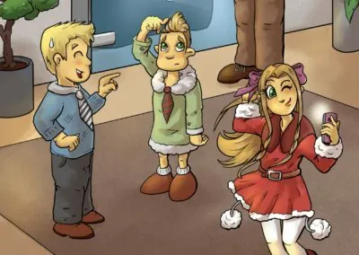Kinderbuch-Illustration: Eddy und die Kanzlertanne