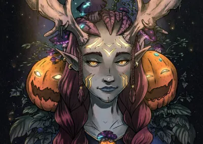 Fantasy-Illustration: Autumn Dryad