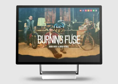 Webseite für die Rock’n’Roll-Band Burning Fuse
